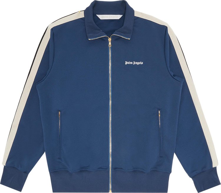 Palm Angels Classic Logo Track Jackets Indigo BlueOff White