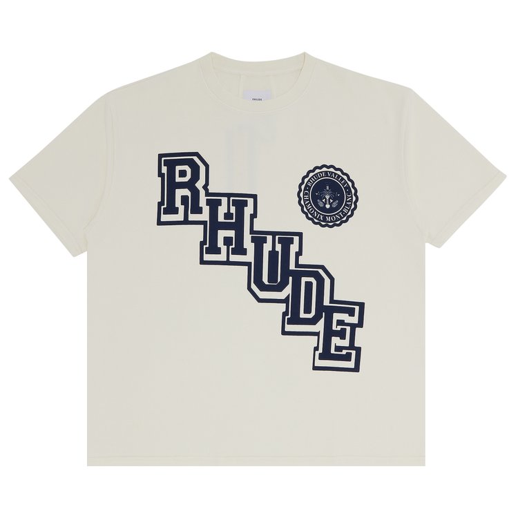 Rhude Collegiate Crest Tee Vintage White