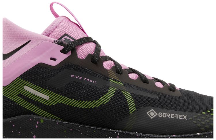 Nike Wmns React Pegasus Trail 4 GORE TEX Black Pink Chlorophyll