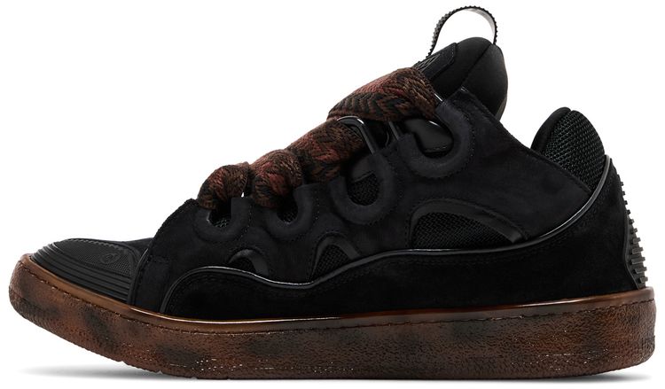 Lanvin Curb Sneakers Tortoise Effect   Dark Brown