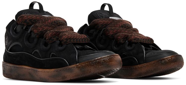 Lanvin Curb Sneakers Tortoise Effect   Dark Brown