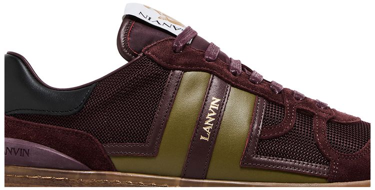 Lanvin Clay Low Translucent Sole   Burgundy Green