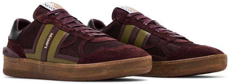 Lanvin Clay Low Translucent Sole   Burgundy Green