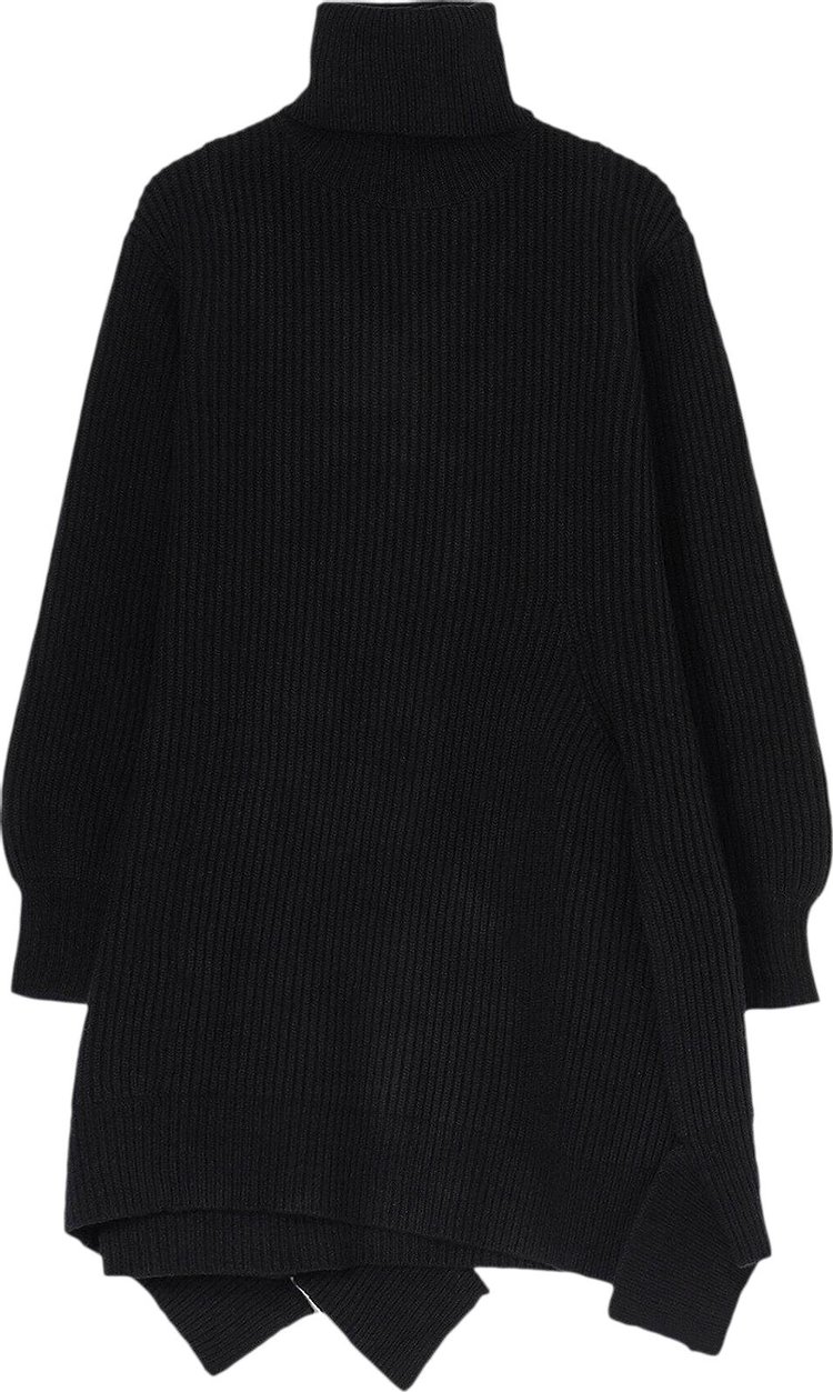 Yohji Yamamoto Wide High Neck Dress Black