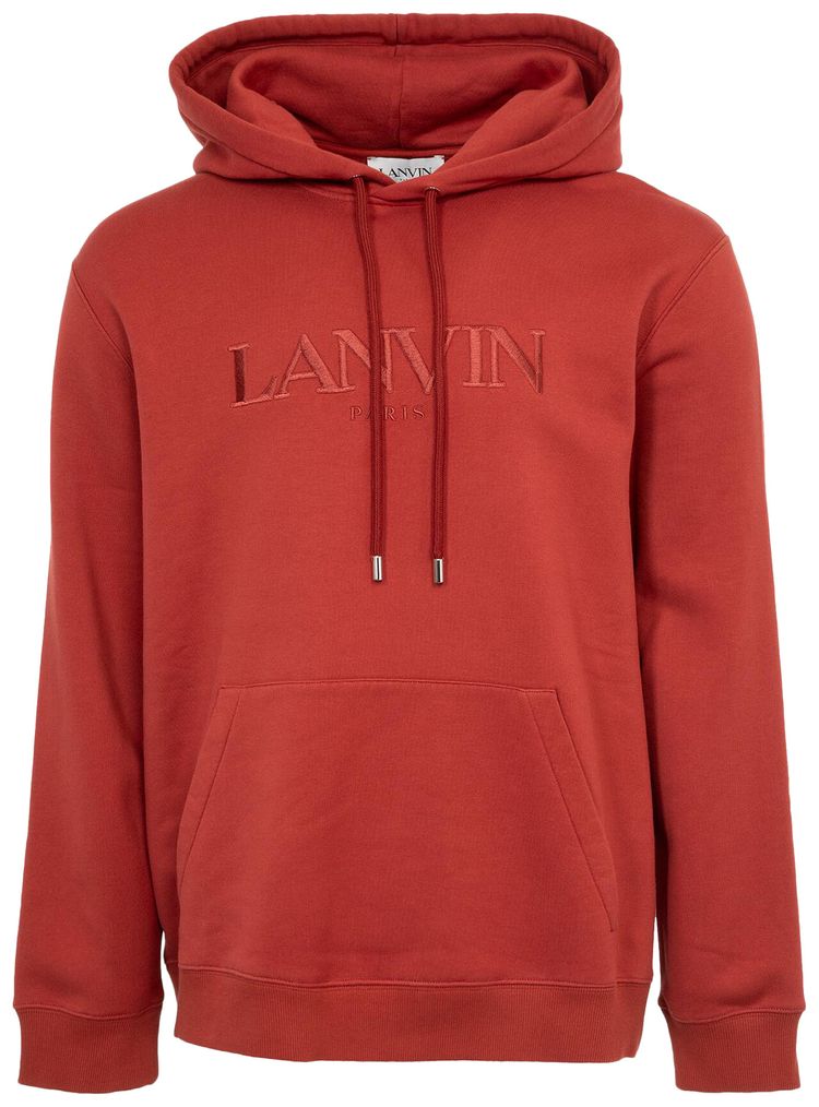 Lanvin Logo Hoodie Turkish Red