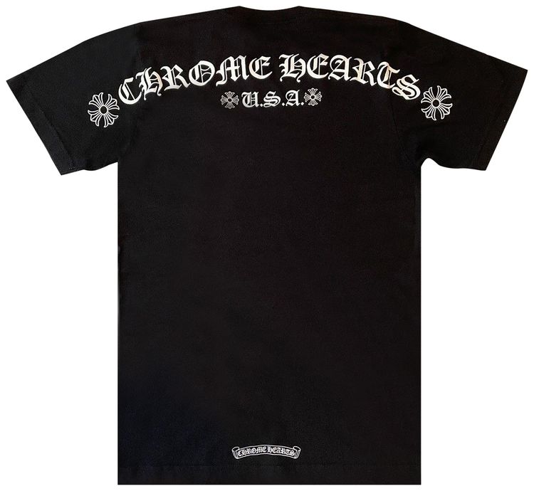 Chrome Hearts Scroll Logo Pocket Tee Black