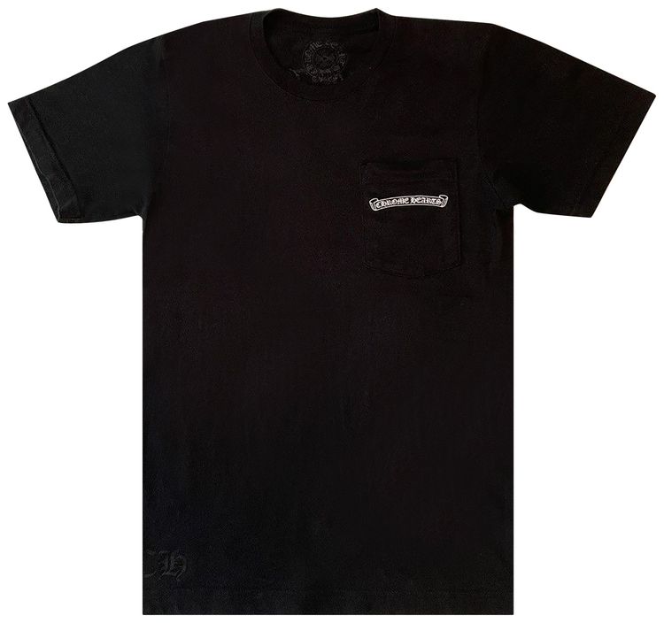 Chrome Hearts Scroll Logo Pocket Tee Black