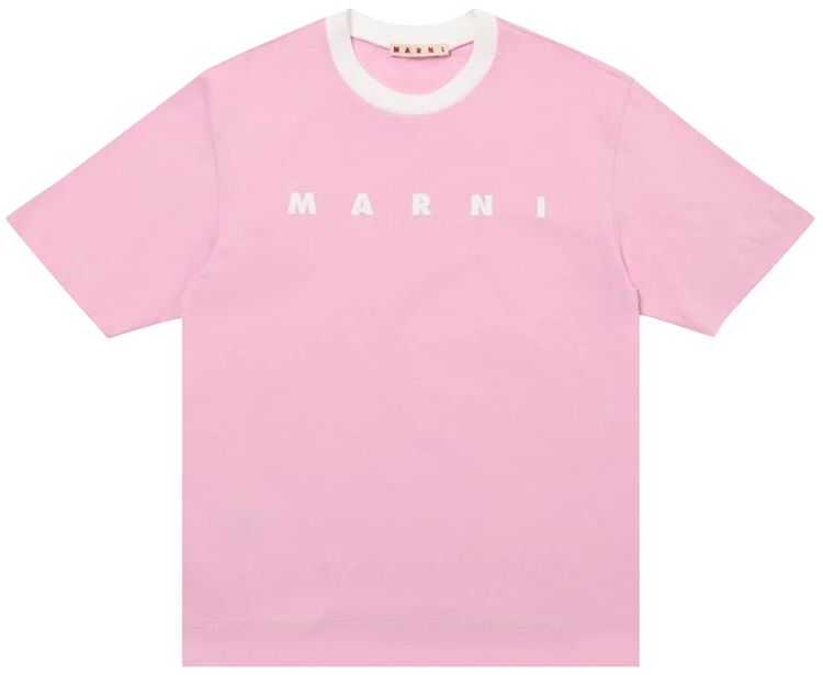 Marni Kids Jersey T Shirt Pink