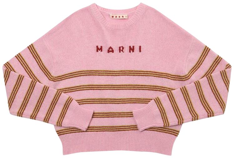 Marni Kids Mix Stripes Sweater PinkYellowRed
