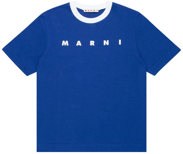 Marni Kids Jersey T Shirt Blue