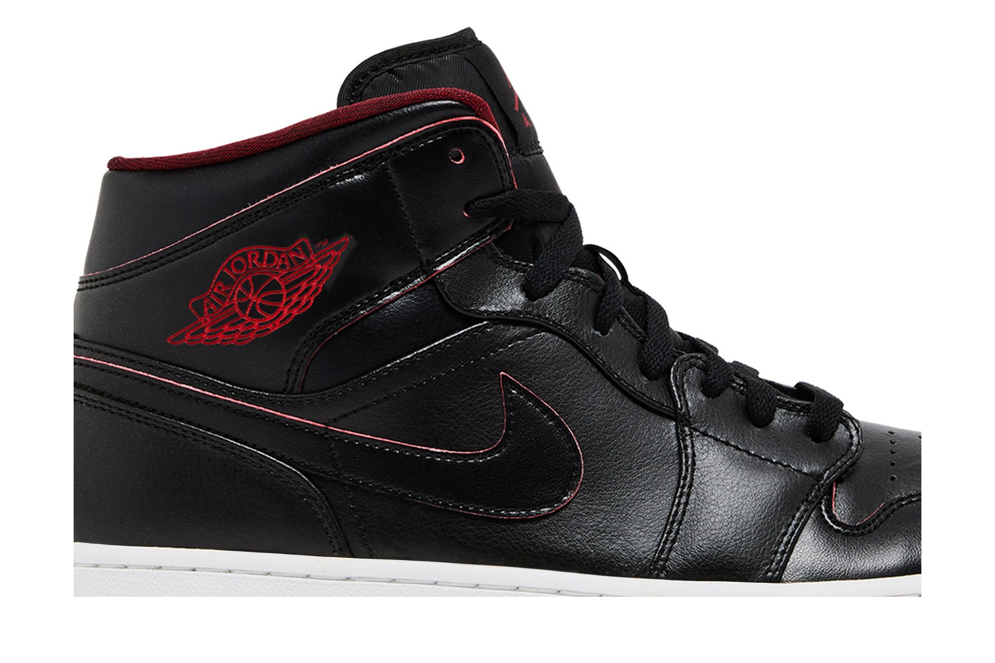 Buy Air Jordan 1 Mid 'Black Red' - 554724 028 | GOAT