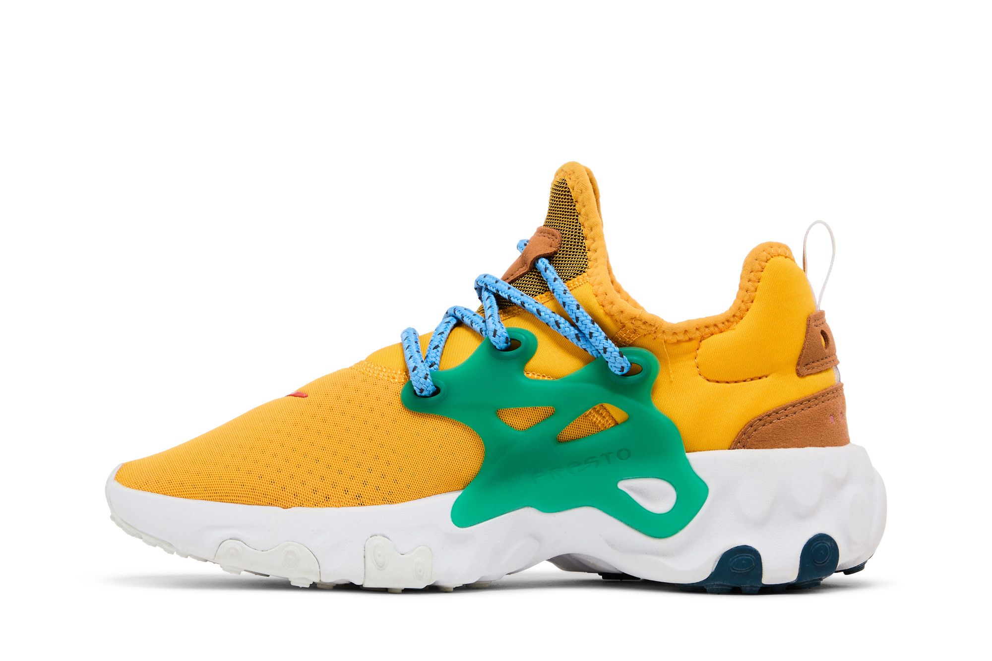 Nike presto react yellow olive green cheap