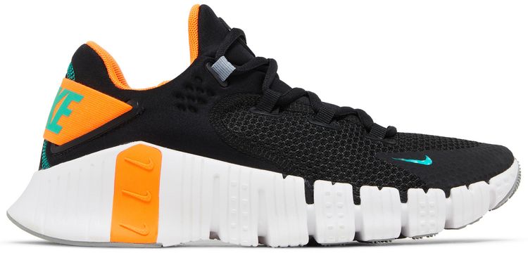 Nike Free Metcon 4 Black Total Orange Emerald