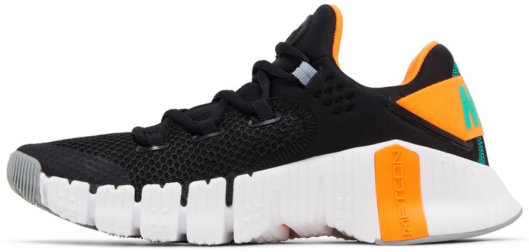 Nike Free Metcon 4 Black Total Orange Emerald