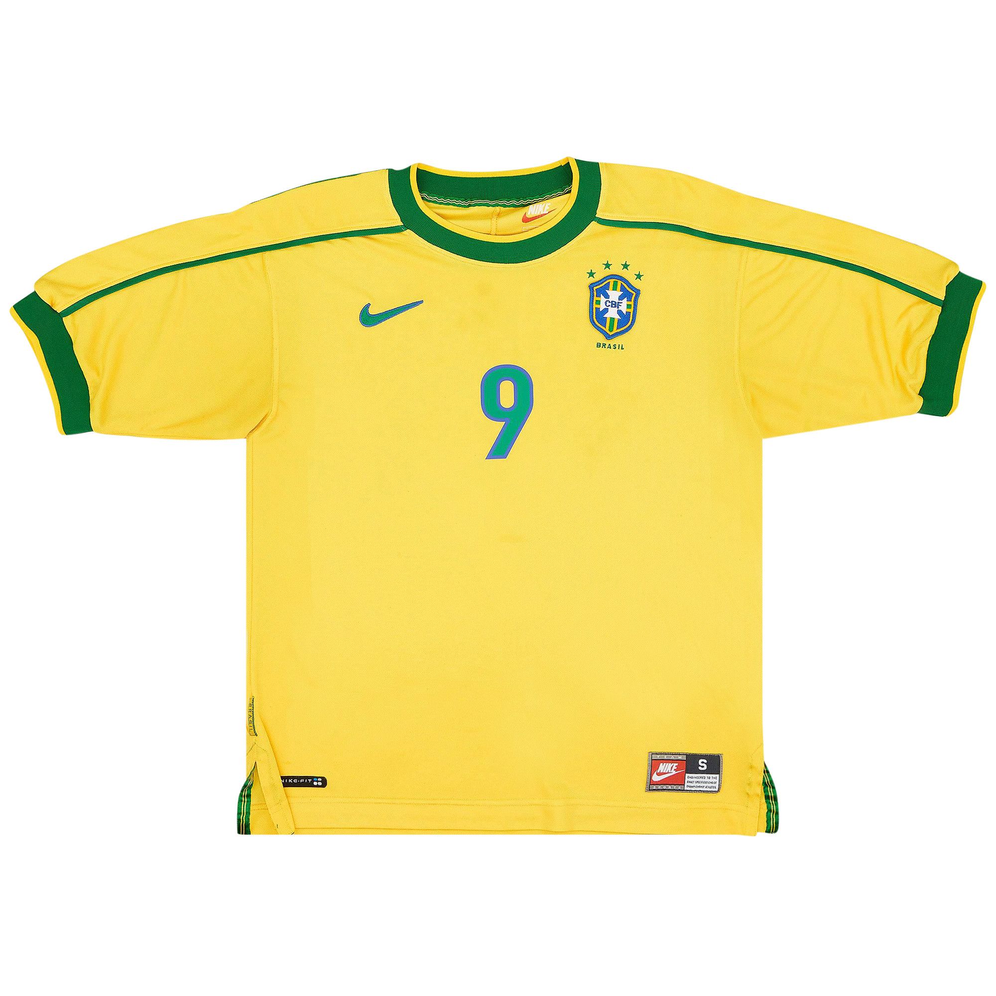 Size xxl Nike Brazil 1998 Reissue Soccer Replica Jersey Varsity Maize Pine Green Lucky Green