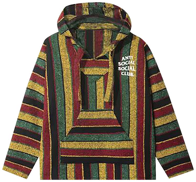 Anti Social Social Club Todd Rasta Poncho Hoodie Multicolor