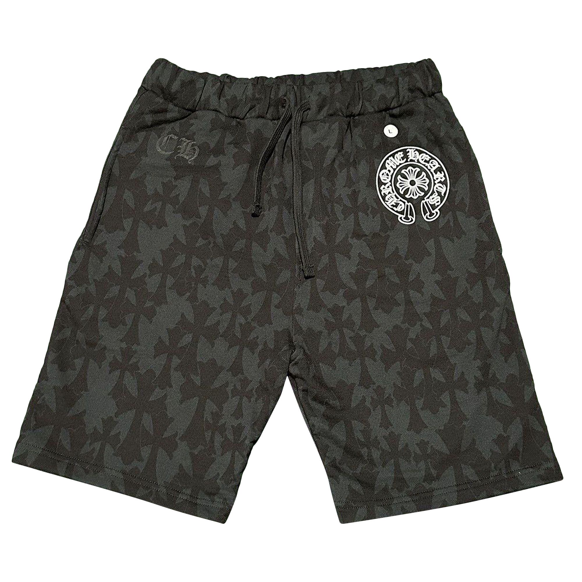 Buy Chrome Hearts Cemetery Cross Sweatshorts 'Black' - 1383