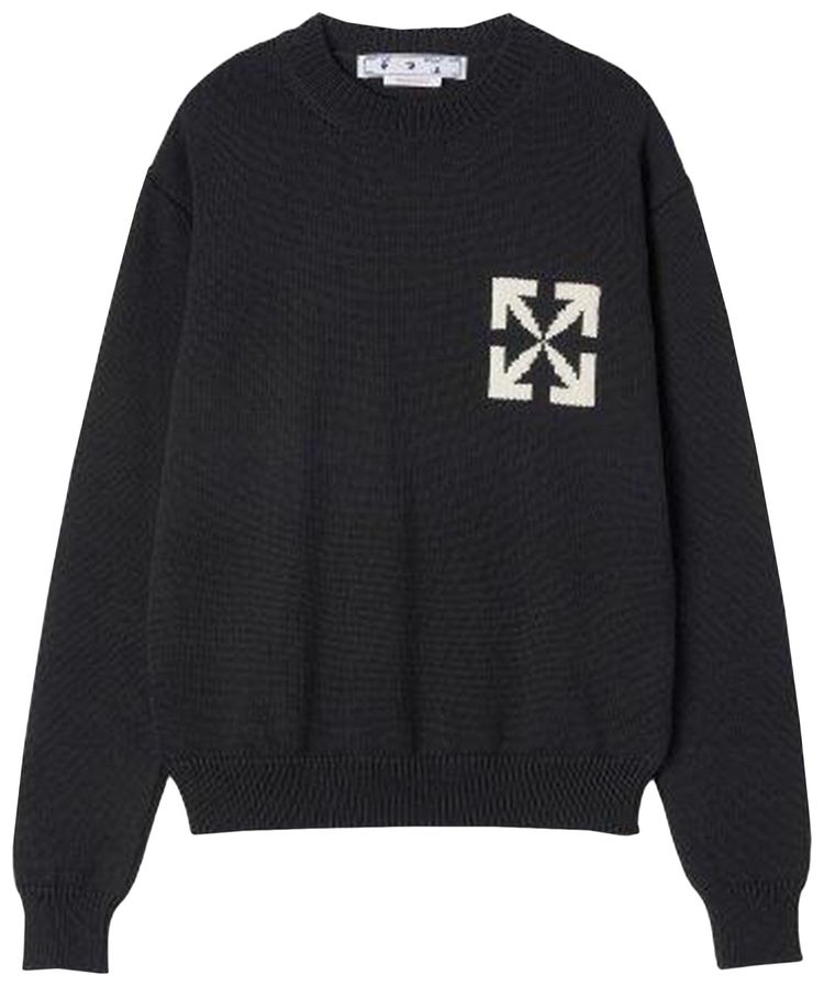 Off White Knit Sweater Black