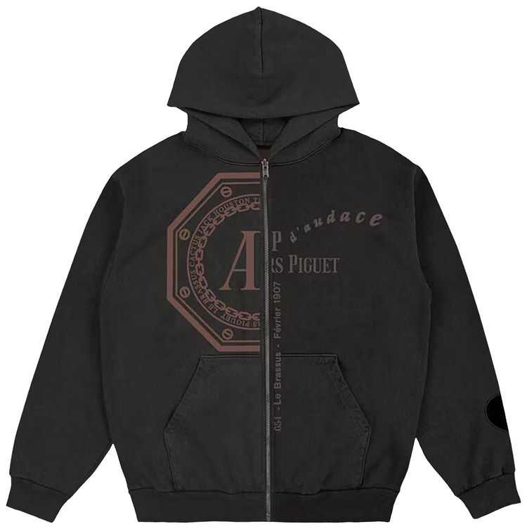 Cactus Jack by Travis Scott x Audemars Piguet Split Logo Zip Up Hoodie Black