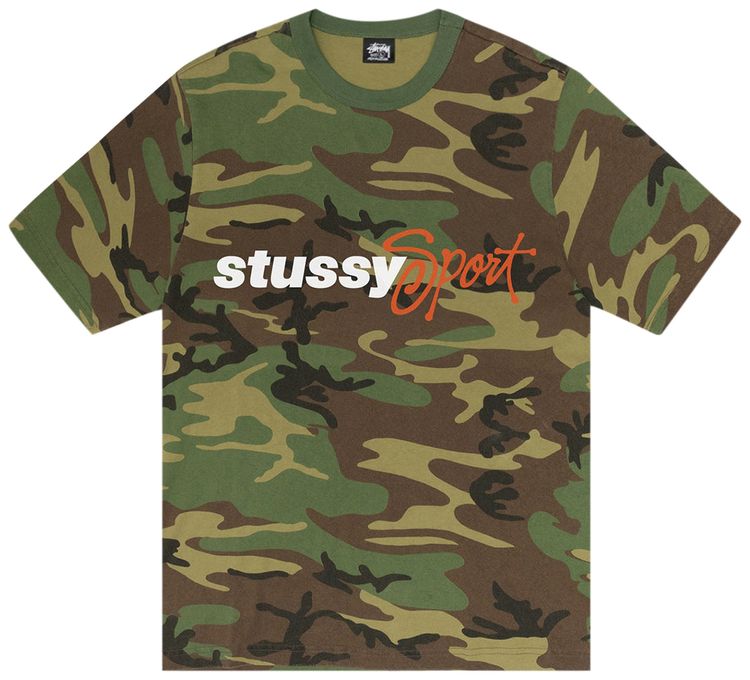 Stussy Sport Script Tee Camo
