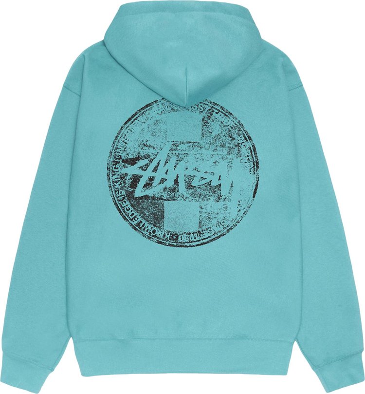 Stussy Dot Stamp Hoodie Ocean