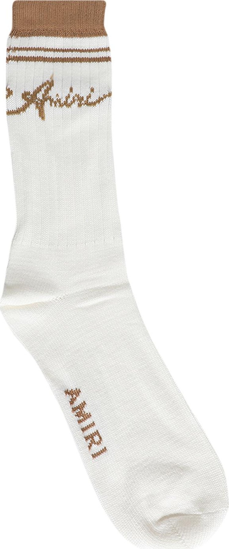 Amiri Wave Socks Toasted Coconut