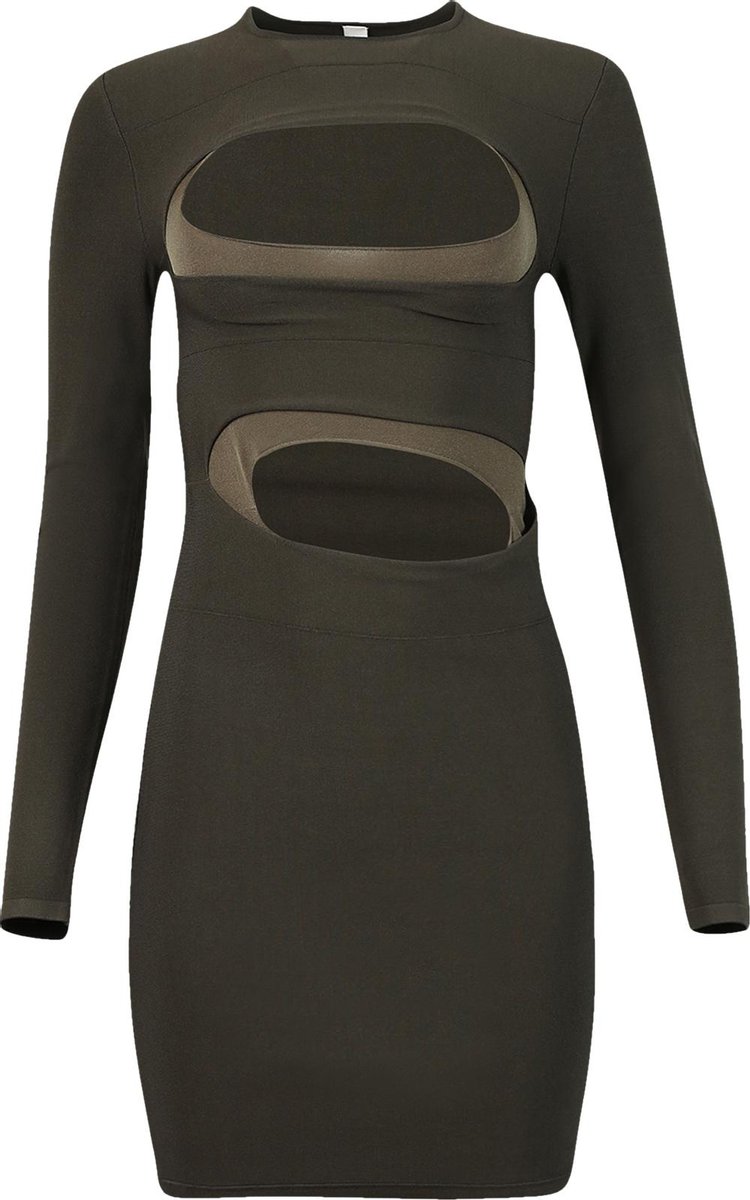 Dion Lee Double Hosiery Mini Dress Dark MossMoss