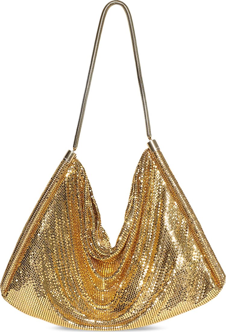 Paco Rabanne Pixel Tube Shoulder Bag Gold