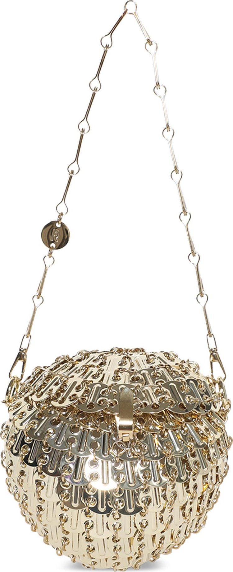 Paco Rabanne 1969 Ball Chainmail Clutch Bag Light Gold