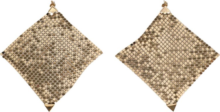 Paco Rabanne Chained Mesh Earrings Gold