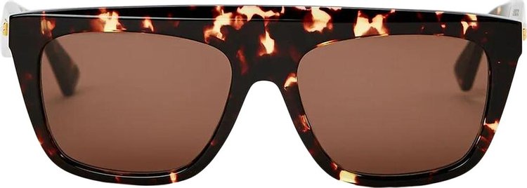 Bottega Veneta Thick Frame Tinted Sunglasses BrownWhite