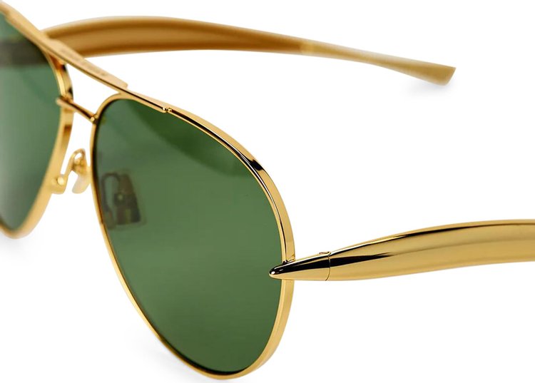 Bottega Veneta Sardine Aviator Sunglasses GoldGreen