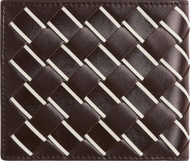 Bottega Veneta Intrecciato Bi Fold Wallet FondantWhite