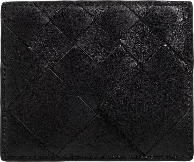 Bottega Veneta Intrecciato Credit Card Case BlackSilver