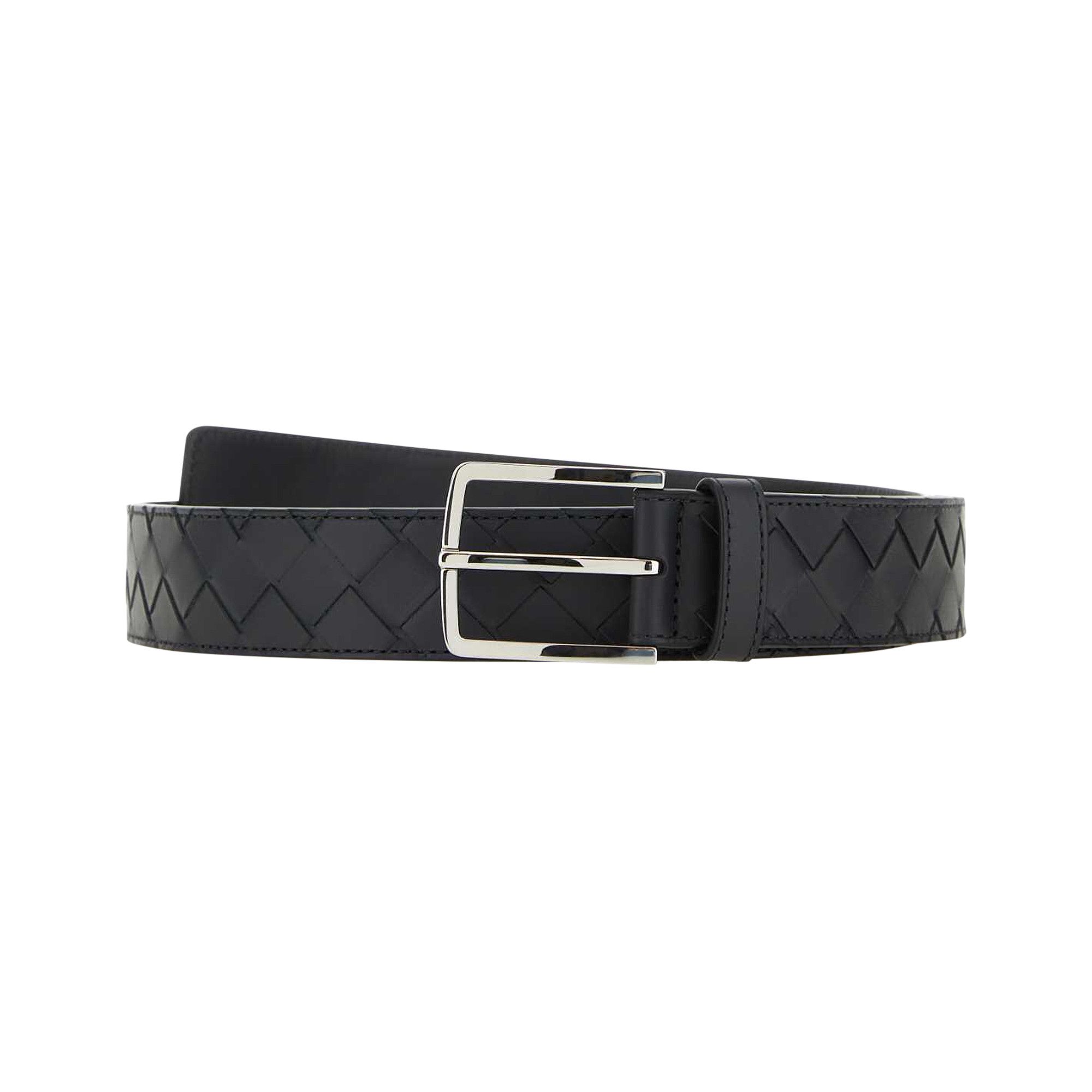 Buy Bottega Veneta Intrecciato Belt 'Ardoise/Silver
