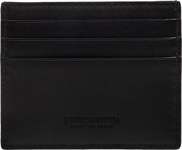 Bottega Veneta Intrecciato Credit Card Case BlackSilver