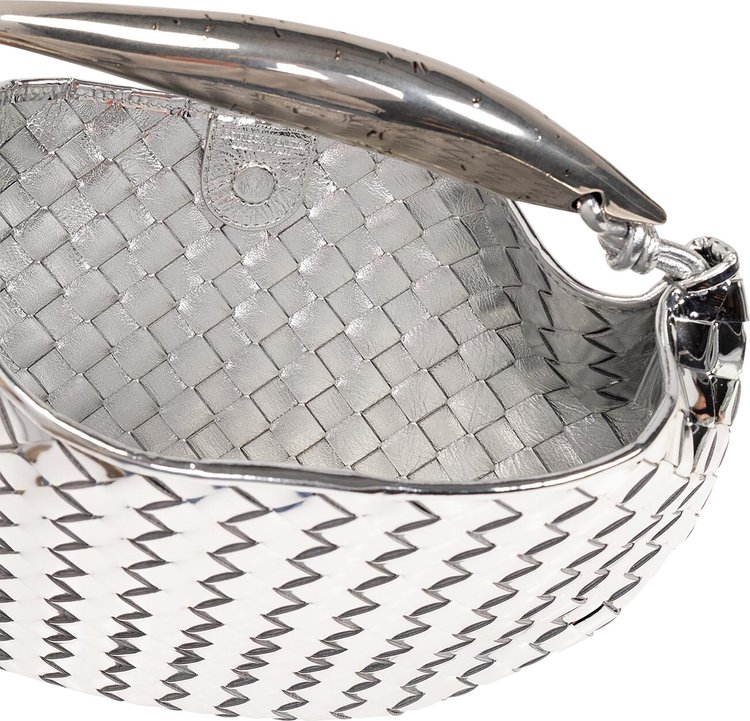 Bottega Veneta Sardine Handbag SilverVintage Silver