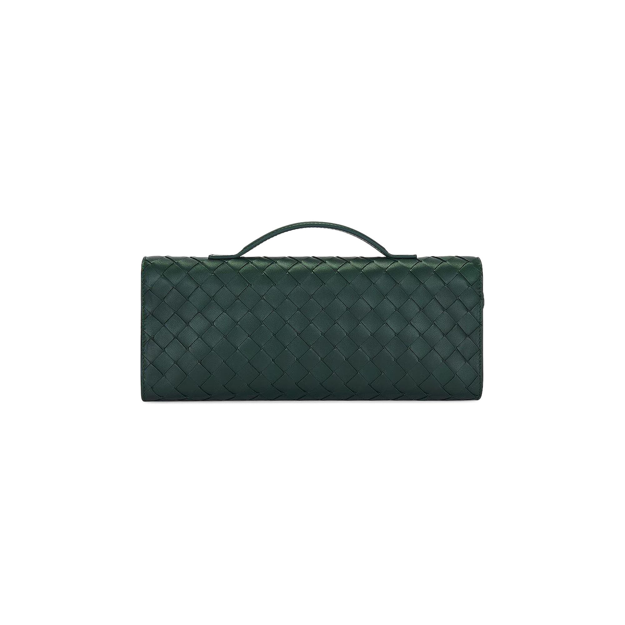 BOTTEGA VENETA ロングアンディアーモクラッチ グリーン Buy Bottega Veneta Andiamo Long Clutch 'Emerald Green/Brass