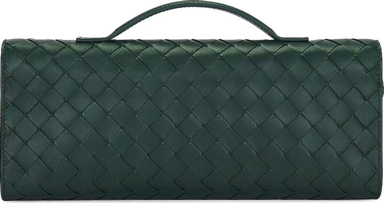 Bottega Veneta Andiamo Long Clutch Emerald GreenBrass