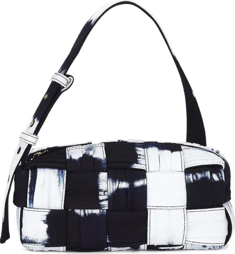 Bottega Veneta Brick Cassette Bag NavyWhite