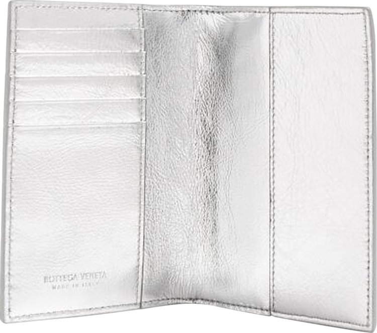 Bottega Veneta Passport Case Silver