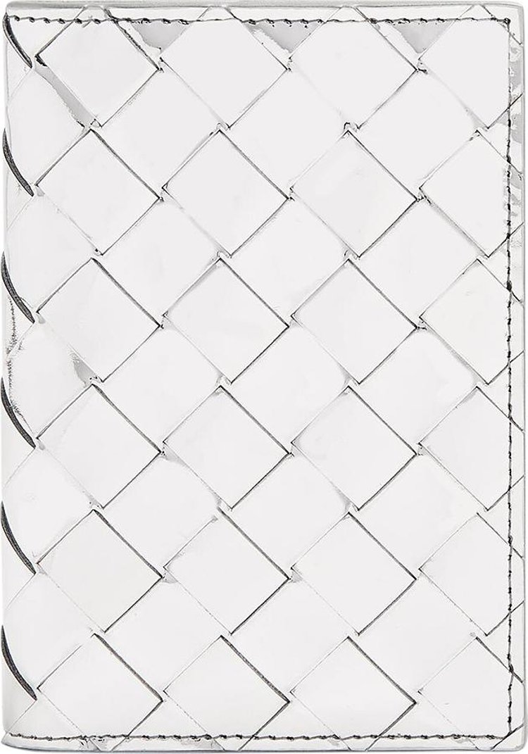 Bottega Veneta Passport Case Silver