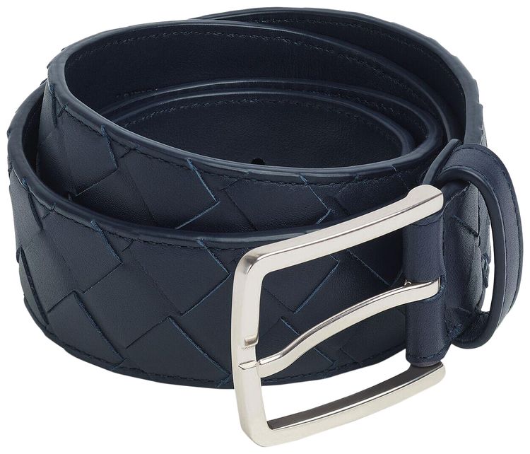 Bottega Veneta Intrecciato Belt SpaceSilver