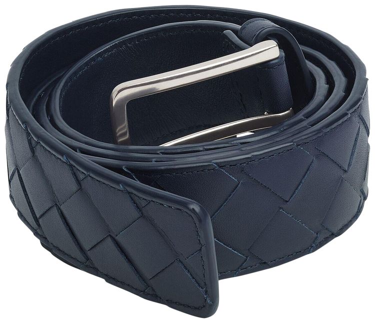 Bottega Veneta Intrecciato Belt SpaceSilver