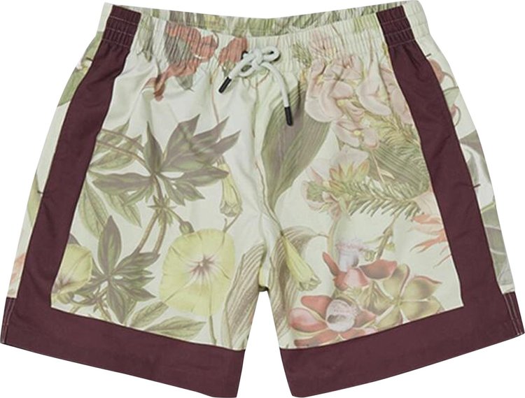 Dries Van Noten Printed Swim Shorts Lime