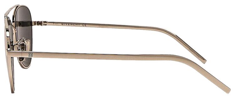 Givenchy Metal Aviator Sunglasses Shiny PalladiumSmoke
