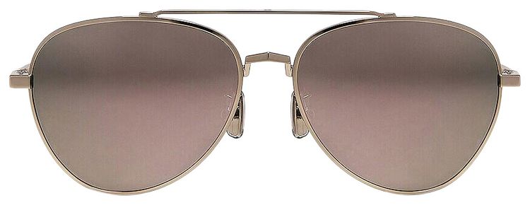 Givenchy Metal Aviator Sunglasses Shiny PalladiumSmoke