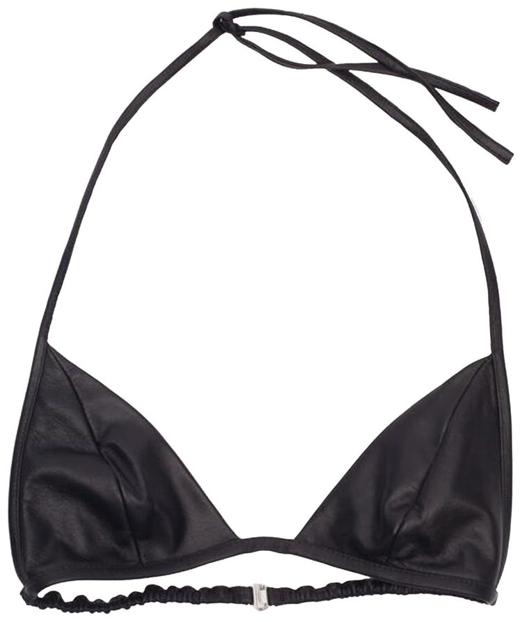 Rick Owens Triangle Leather Bra Black