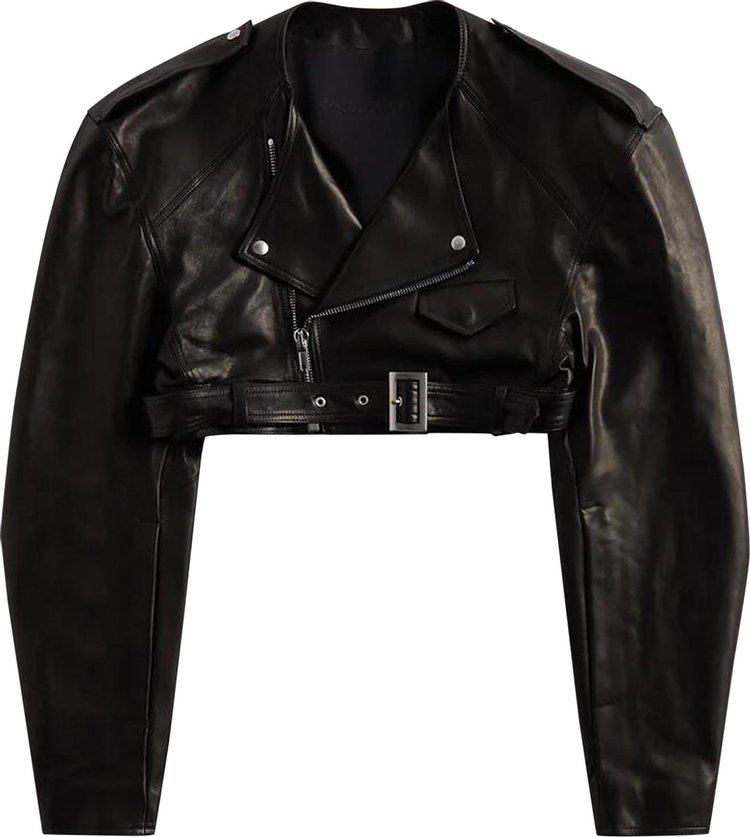 Rick Owens Micro Biker Jacket Black