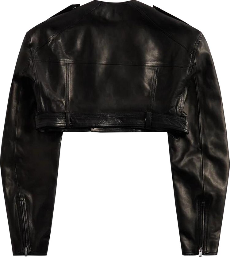 Rick Owens Micro Biker Jacket Black